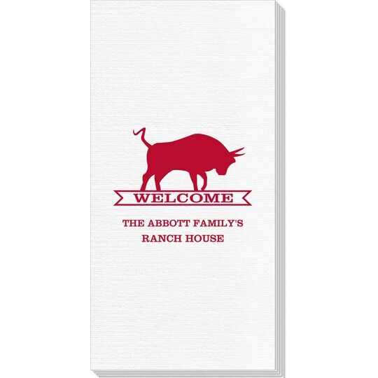 Ranch Welcome Banner Deville Guest Towels